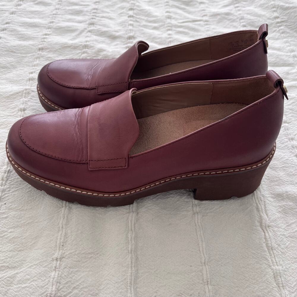 Naturalizer Darry Cappuccino Leather Lug Sole Loafers 7.5W